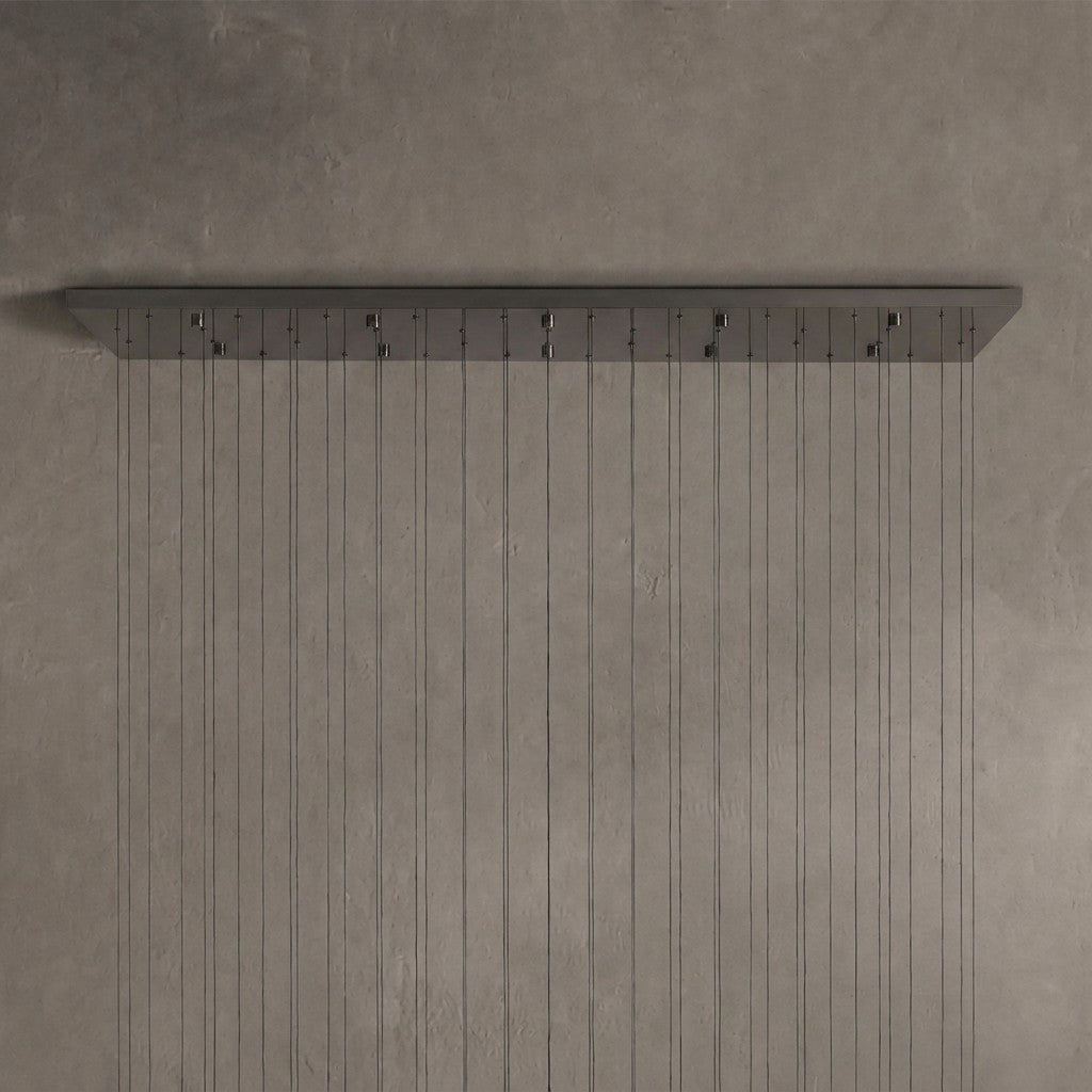 Solvane Glass Linear Chandelier 87"