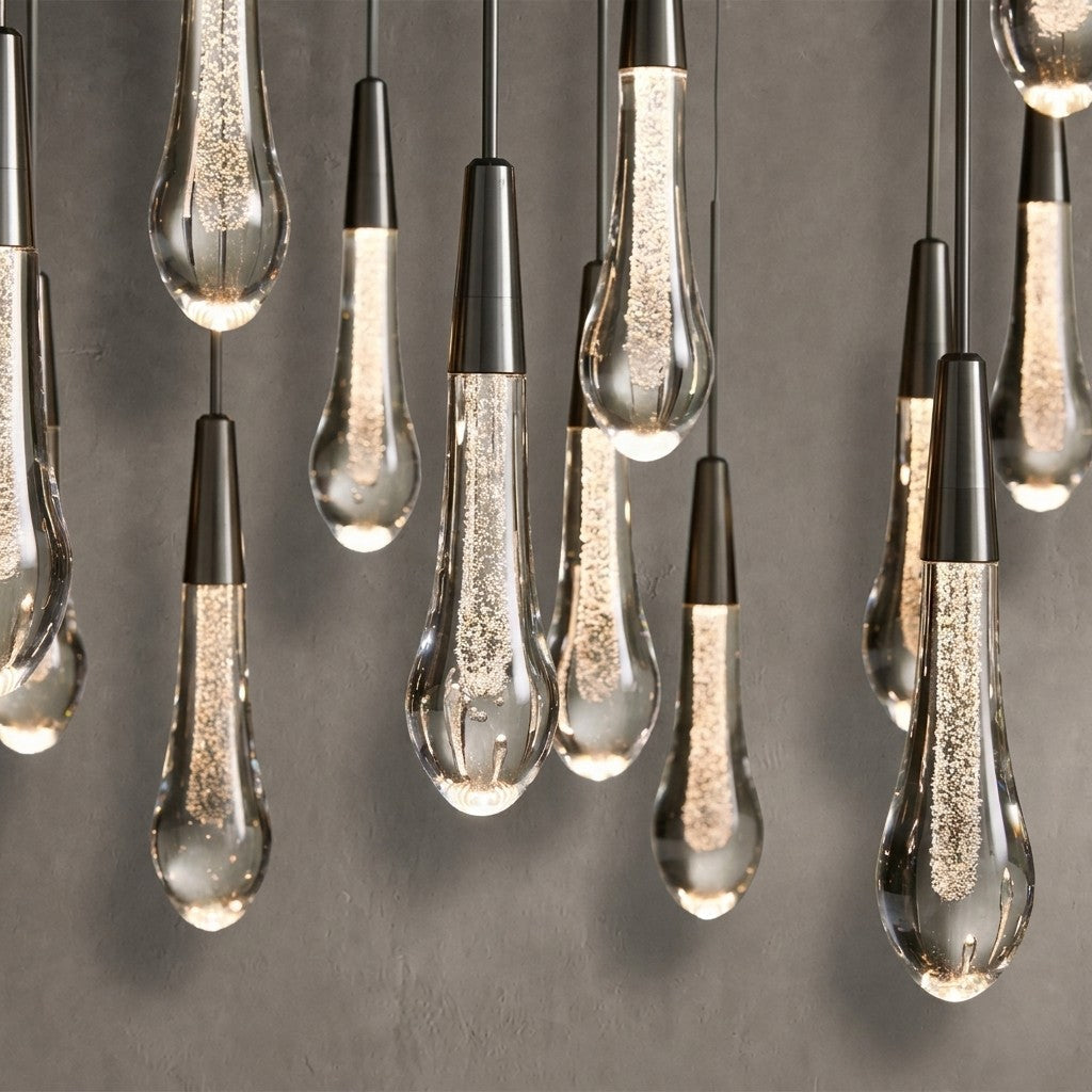 Solvane Glass Linear Chandelier 87"
