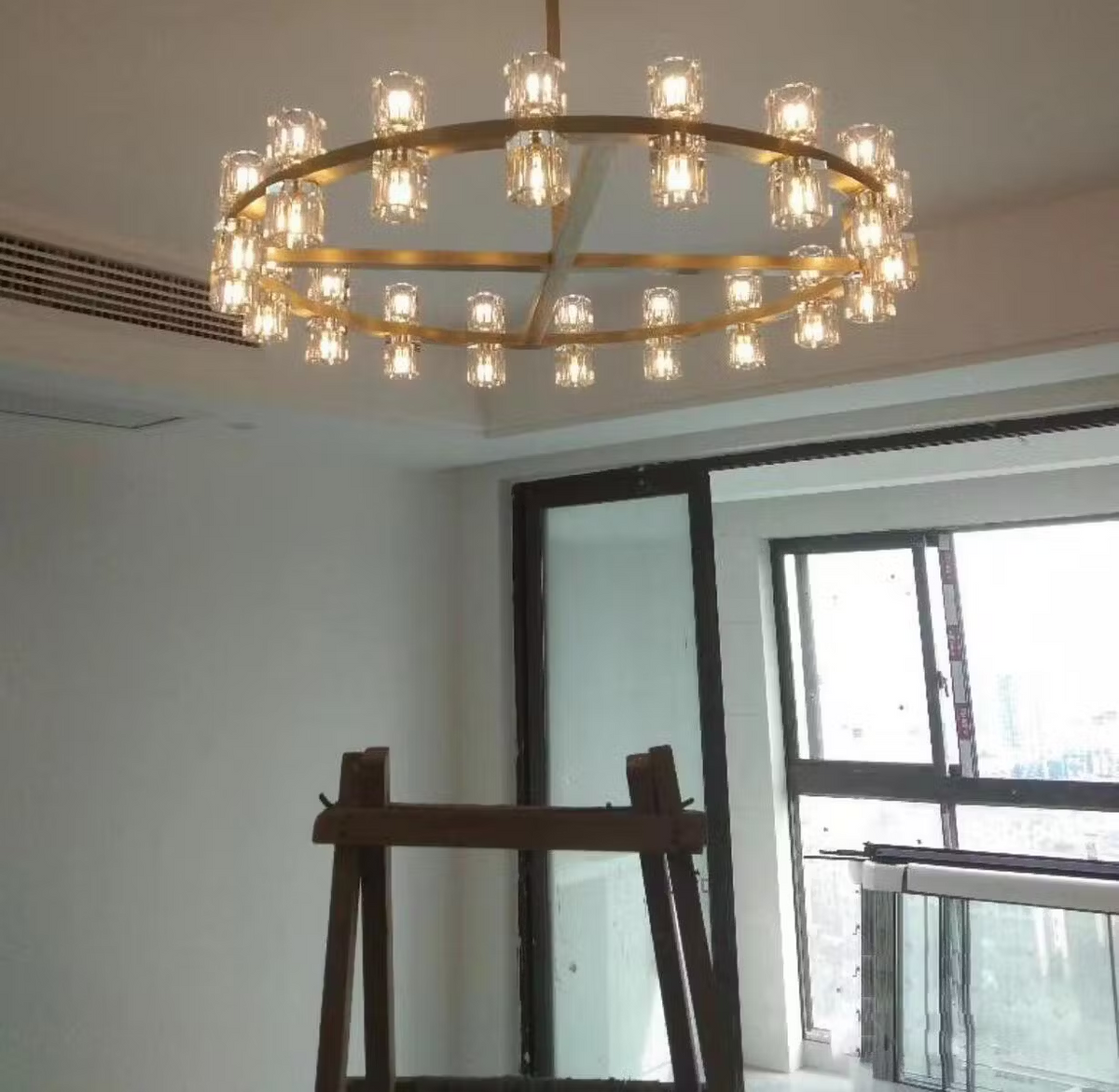 Arcachen Crystal Round Chandelier 36"