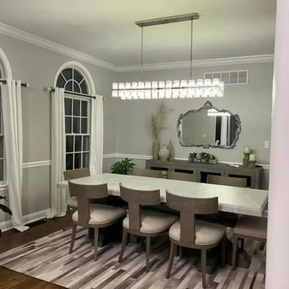 Arcachen Crystal Rectangular Chandelier 54"