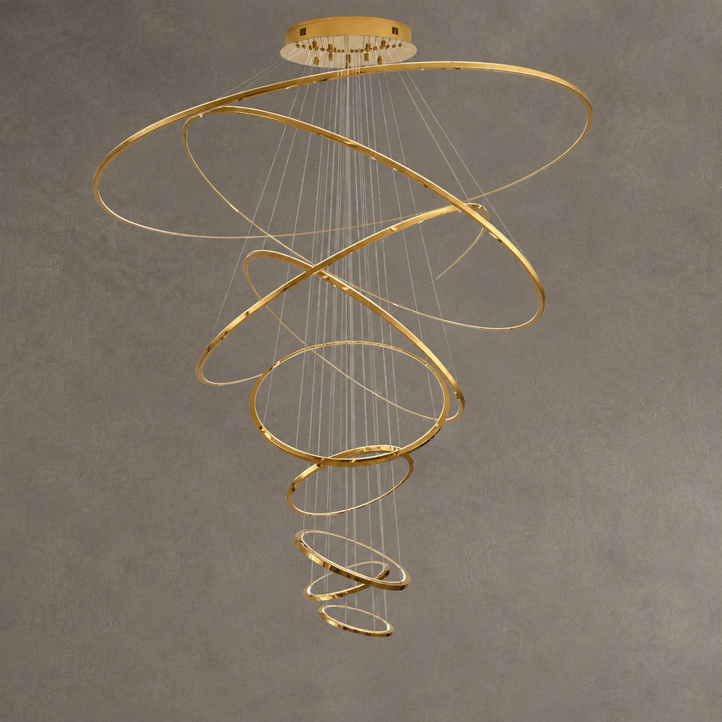 Large Tiered Ring LED Foyer Chandelier
